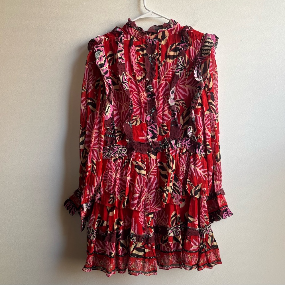 Farm Rio | Mixed Floral Ruffled Mini Dress - Picture 4 of 6